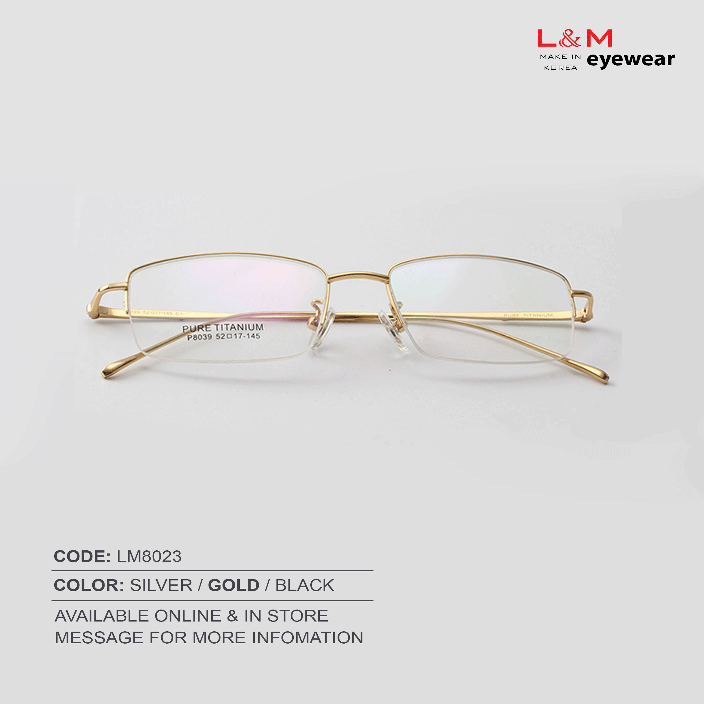 GỌNG KÍNH L&M CẬN / VIỄN / LOẠN - LM8023
